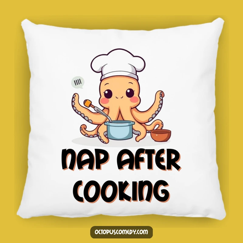 Funny Chef Octopus Pillow - Cozy Comfort & Culinary Decor Gift