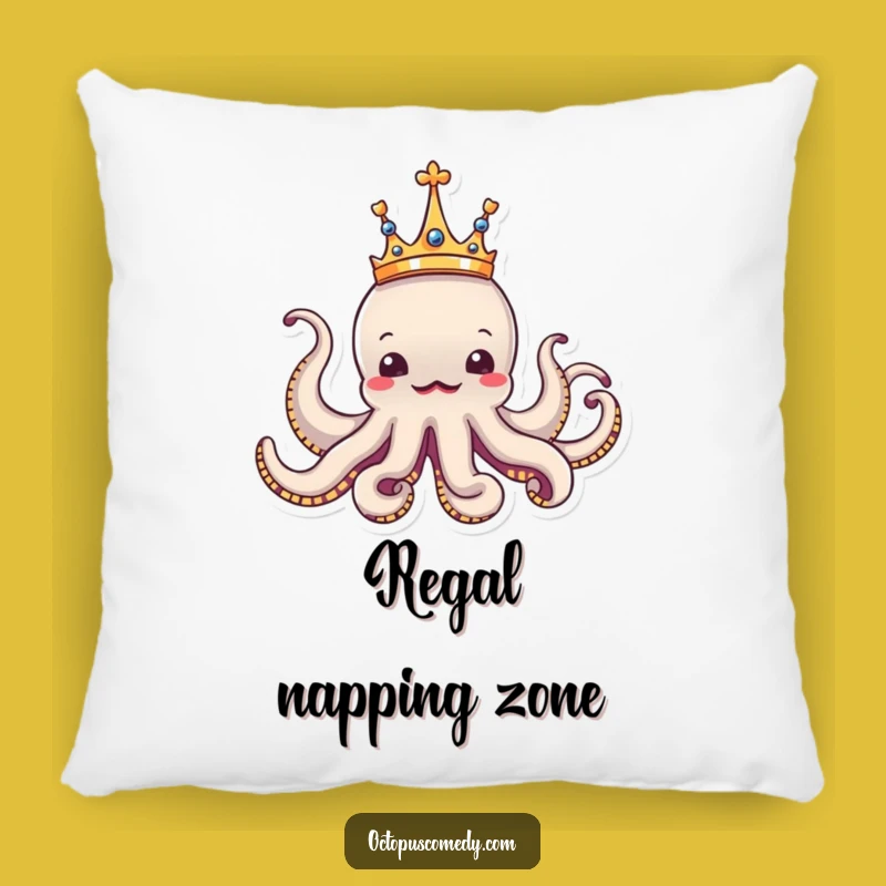 Funny Royal Octopus Pillow: Snuggle Up with This Hilarious Majestic Friend