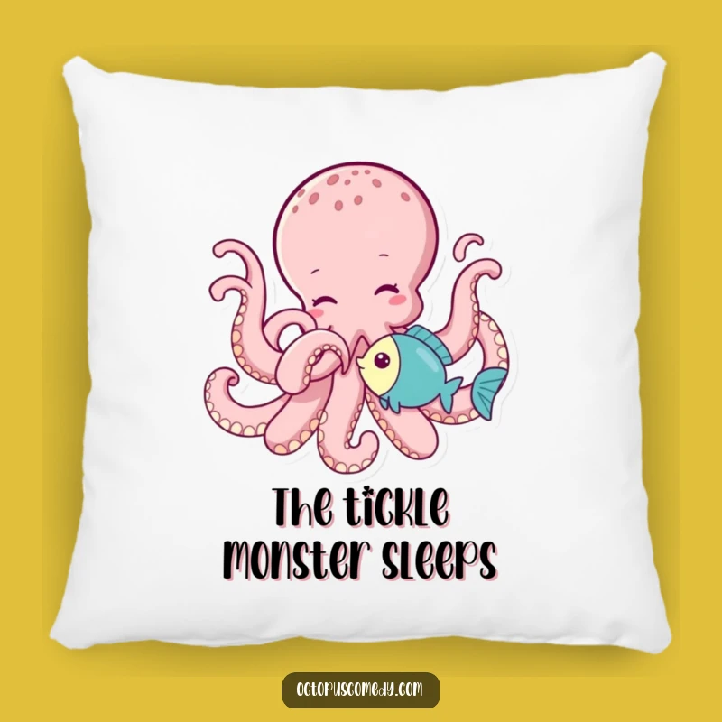 Funny Octopus Tickling Fish Pillow: Cozy Playful Decor