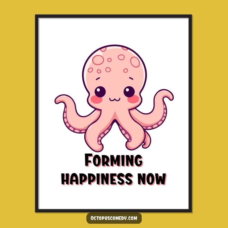 Funny Kawaii Octopus Shapes Digital Art: Add Artistic Whimsy Instantly!