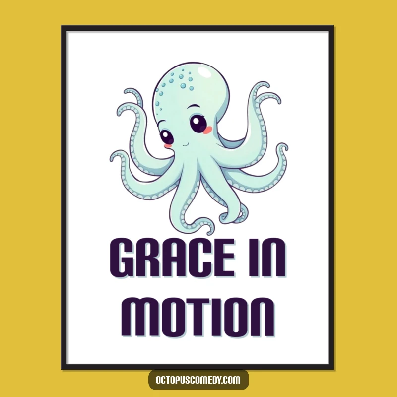Funny Octopus Dance Digital Art: Instant Graceful Decor Gift