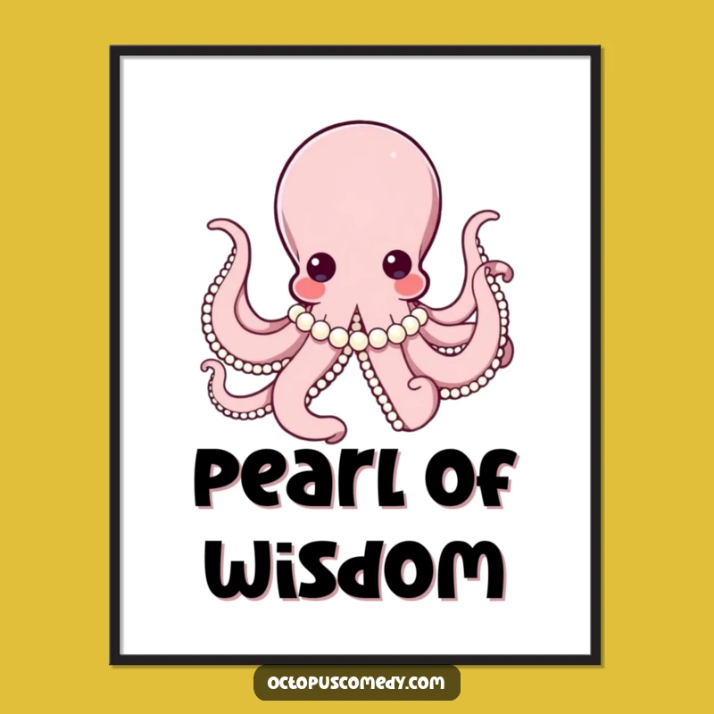 Elegant Octopus Pearl Digital Art: Instant Sophisticated Decor