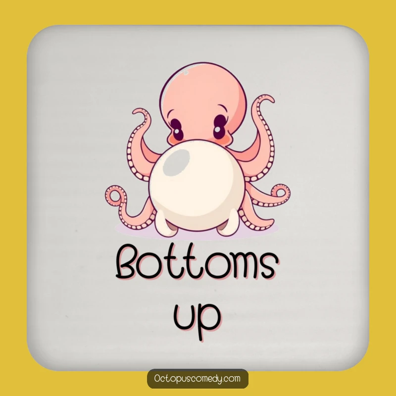 Funny Octopus Pearl Push Coasters: Protect Surfaces with Drive, An Ideal Funny Gift!