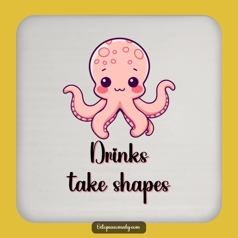 Funny Kawaii Octopus Shapes Coaster: Protect Surfaces with Artistic Playfulness!