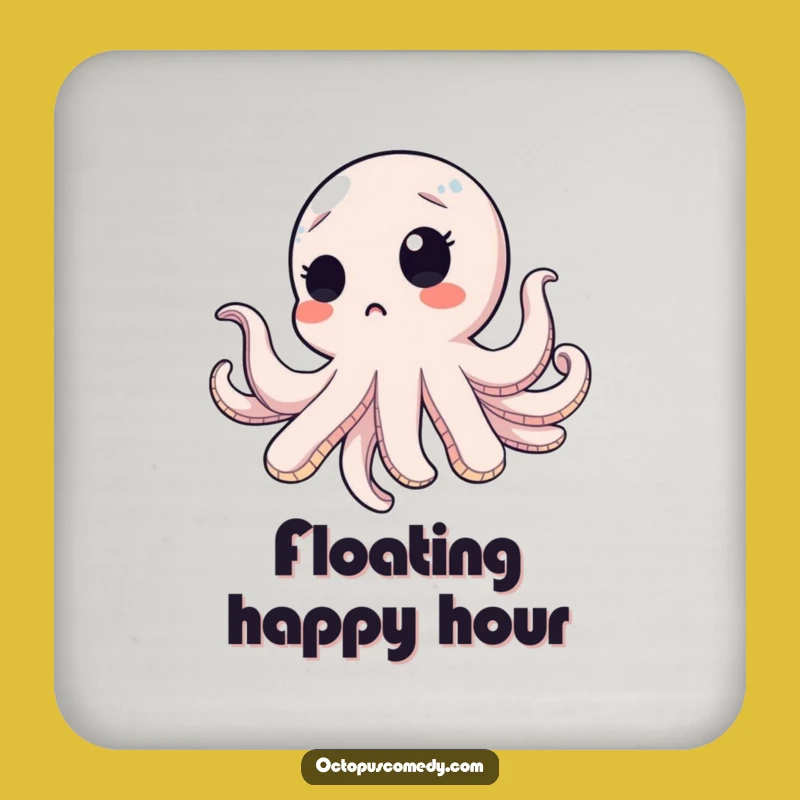 Funny Surprised Octopus Coasters: Protect Surfaces with Humor
