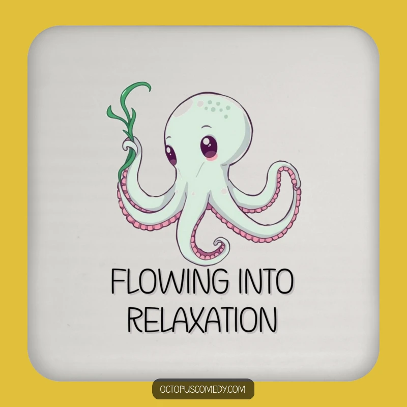 Funny Octopus Coaster - Seaweed Dancer Drink Protector - Art Gift