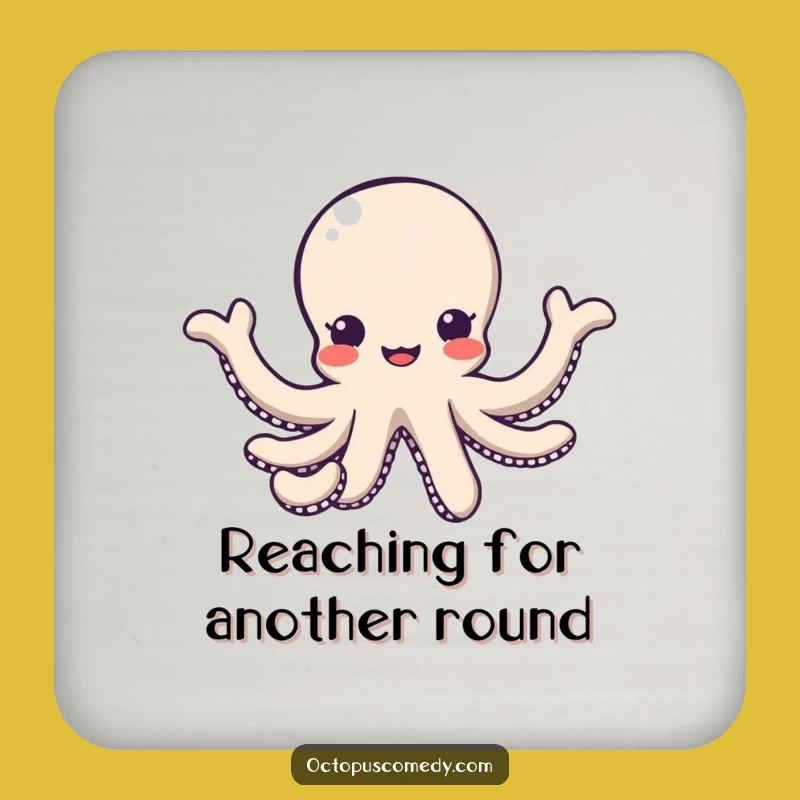 Funny Kawaii Octopus Coaster Set, Friendly Welcome Gift