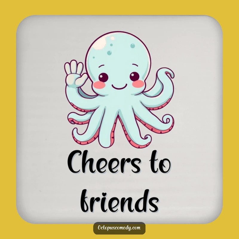 Funny Octopus Coaster: Friendly Multi-Arm Greeting