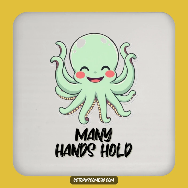 Funny Octopus Hug Coaster: Protect Surfaces with Humorous Ocean Art