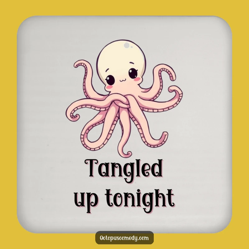 Funny Octopus Knot Coaster - Protect Surfaces with Humor Gift