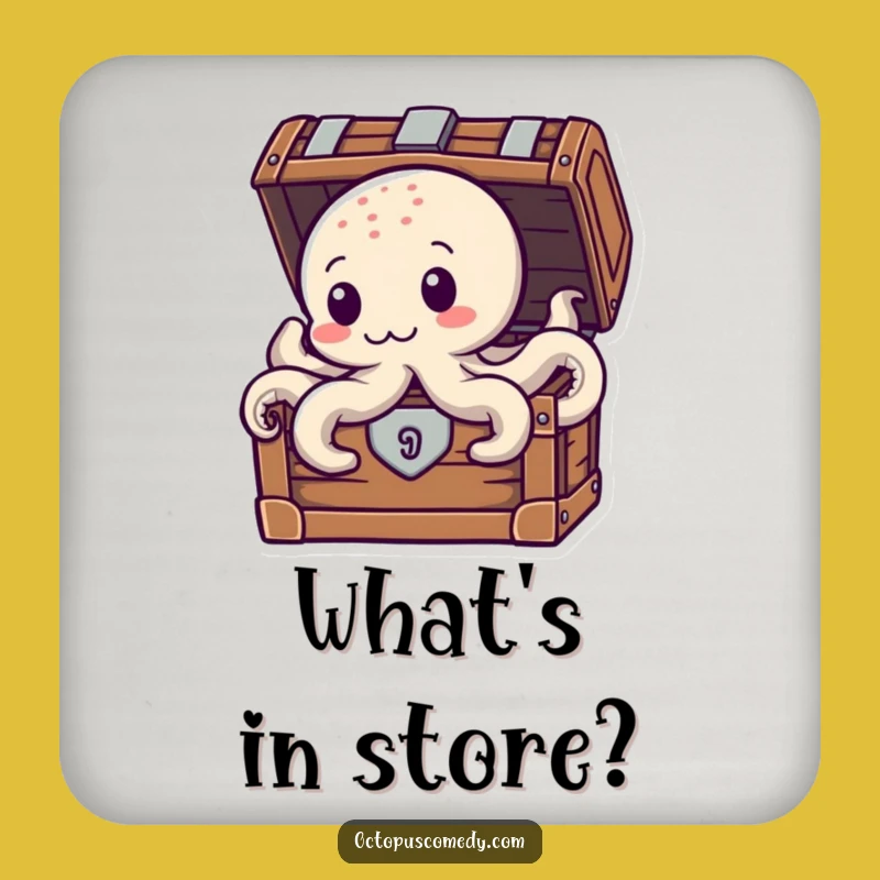 Funny Treasure Octopus Coasters: Protect Surfaces with Mystery, Perfect Funny Gift Set