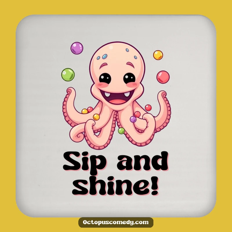 Grinning Octopus Coaster: Funny Protection for Your Surfaces