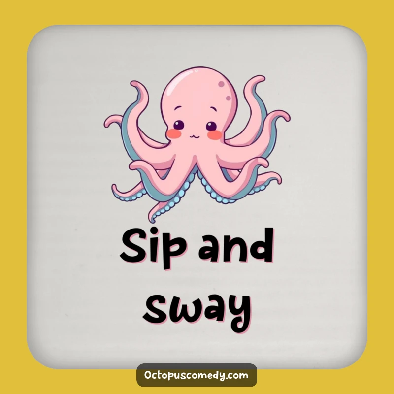 Funny Octopus Dance Coaster Set - Hilarious Protection for Party Lovers Gift