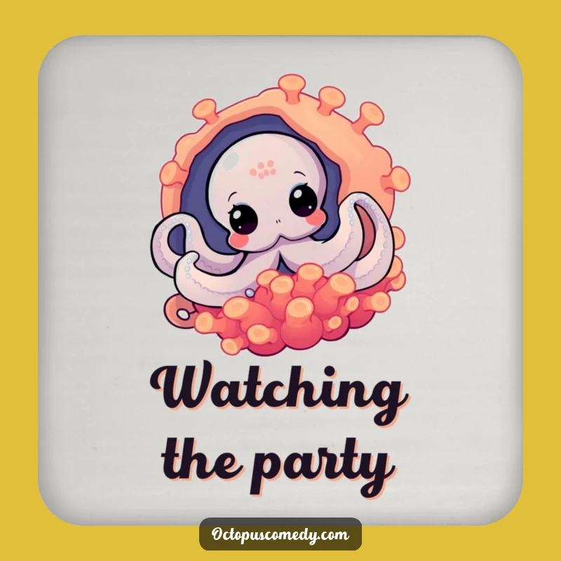 Funny Octopus Peek Coasters: Protect Surfaces with Hilarious Aquatic Intrigue