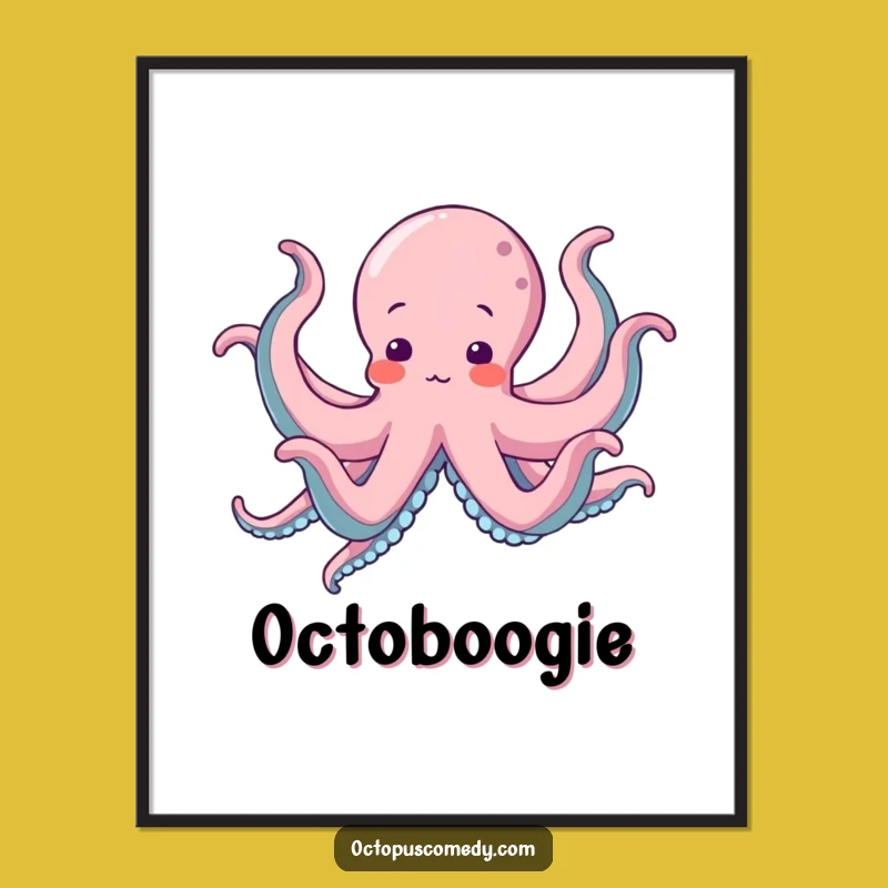 Funny Octopus Dance Poster - Energetic Wall Art for Party Lovers Gift