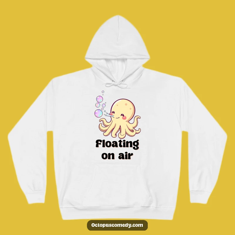 Cozy Funny Kawaii Octopus Bubble Hoodie: Stay Warm While Blowing Happy Bubbles!