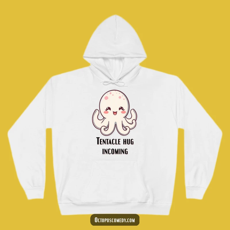 Cozy Funny Kawaii Octopus Hoodie: Stay Warm with a Happy, Sparkling Smile!