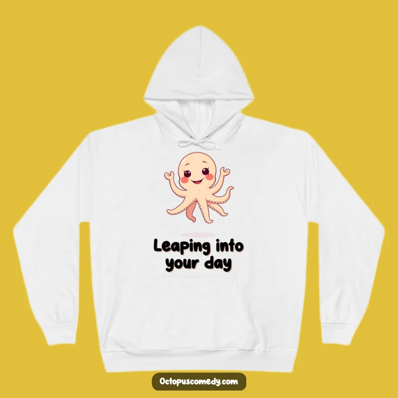 Cozy Funny Kawaii Octopus Hoodie, Warm Silly Grin Gift