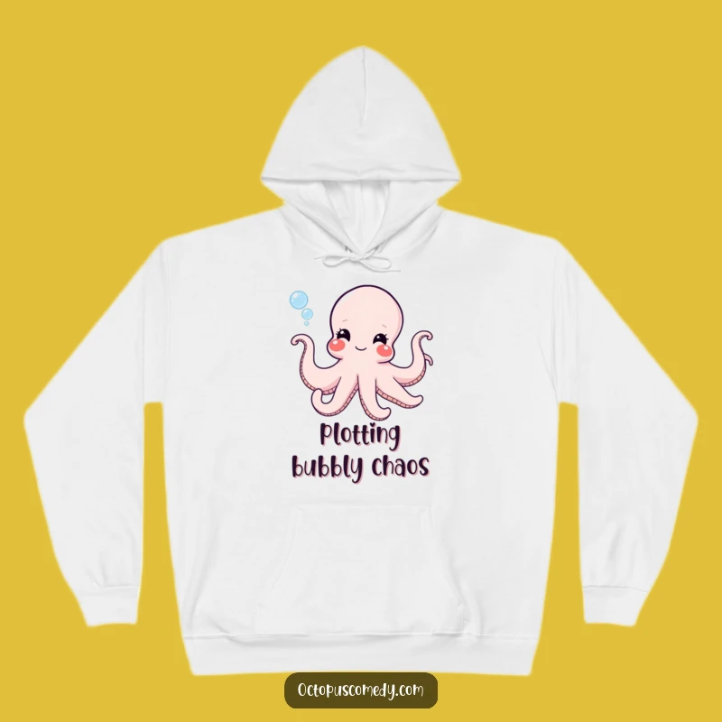 Cozy Funny Octopus Bubble Hoodie - Warm & Mischievous Gift