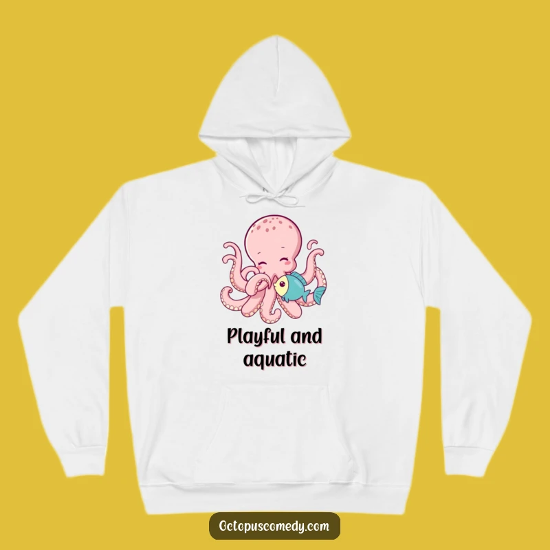 Cozy Funny Octopus Tickling Fish Hoodie: Embrace Playfulness
