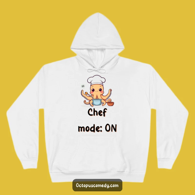 Funny Chef Octopus Hoodie - Cozy Culinary Wear for Kitchen Fun Gift