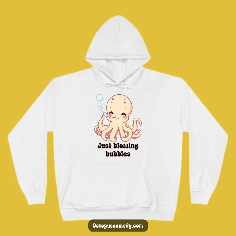 Funny Octopus Bubbles Hoodie - Cozy & Playful Ocean Wear Gift