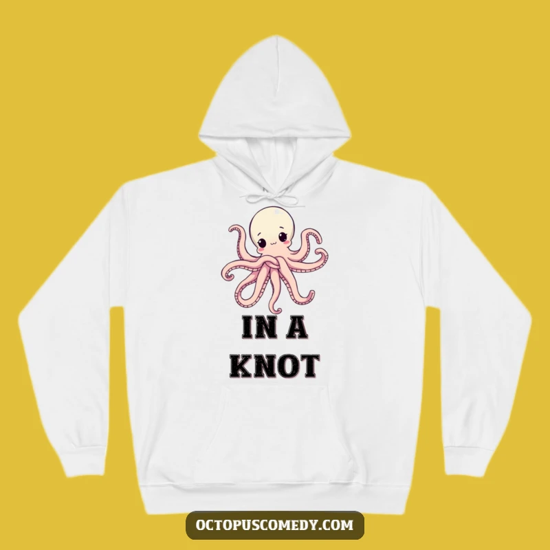 Funny Octopus Knot Hoodie - Cozy & Comical Struggle Wear Gift