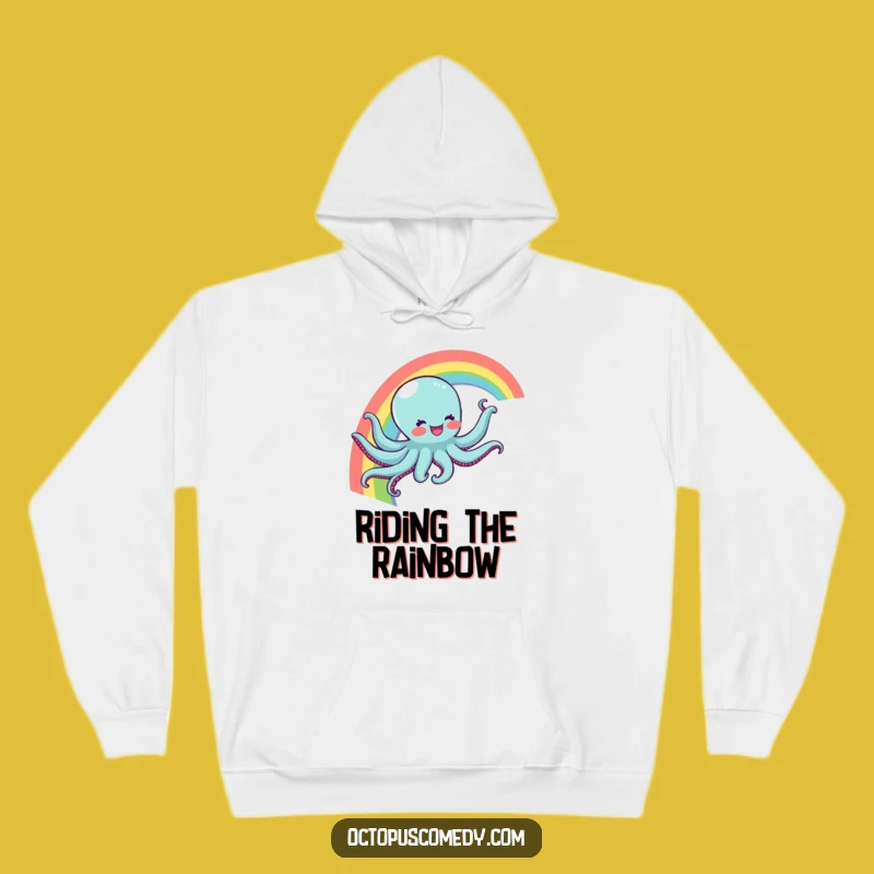 Funny Rainbow Octopus Hoodie - Cozy & Magical Wear for Dreamers Gift