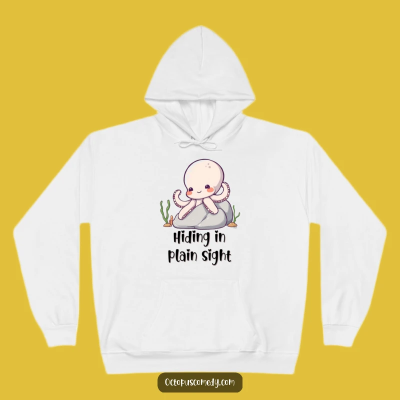 Funny Shy Octopus Hoodie: Cozy Ocean Dweller - Warm Gift