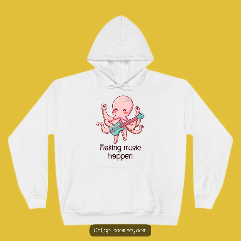 Musical Octopus Hoodie: Cozy Harmony Gift for Melodious Souls