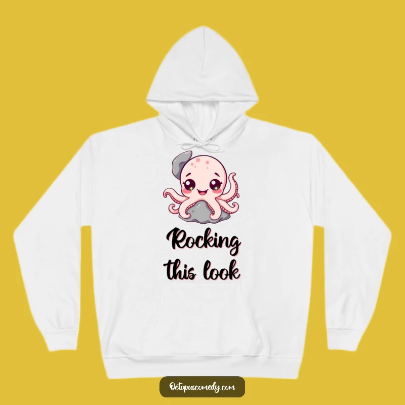 Funny Octopus Hoodie: Cozy Comfort with Peeking Happy Eyes