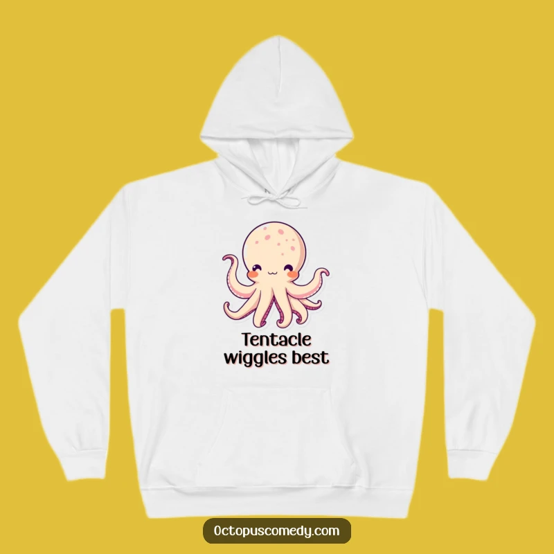 Funny Kawaii Octopus Hoodie: Cozy Comfort with Waving Tentacle Cuteness