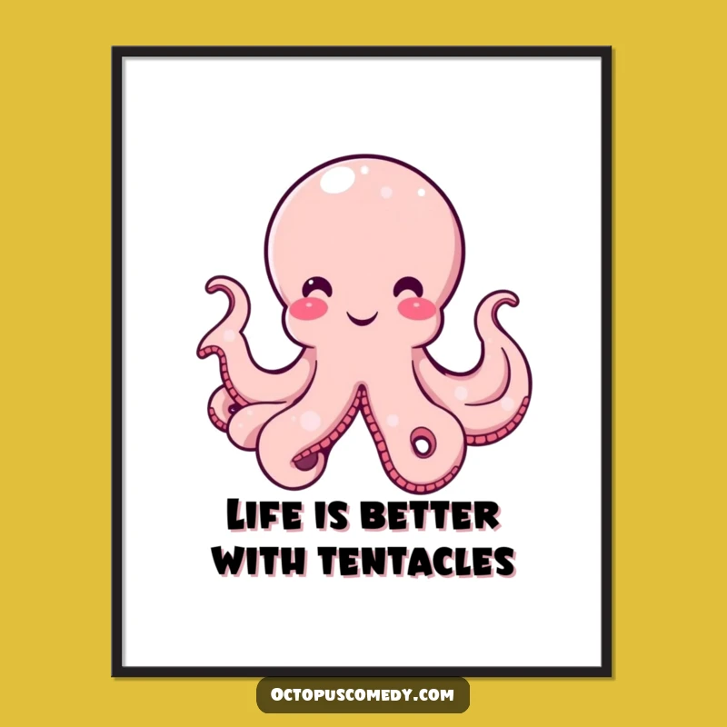 Amused Octopus Free Printable Wall Art: Hilarious Downloadable Decor for Your Home