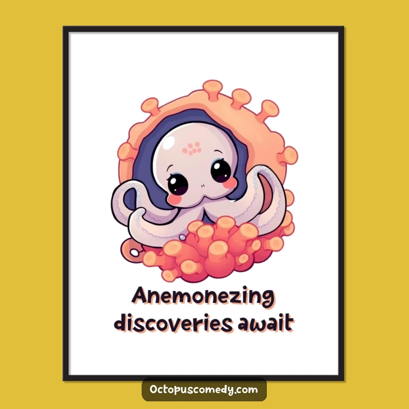 Free Printable Wall Art: Curious Octopus Peeking Downloadable Decor for Wonder