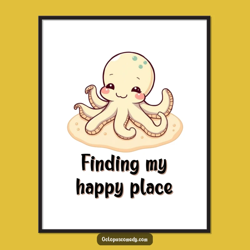 Free Printable Content Octopus Wall Art: Relaxing Seabed Downloadable Decor