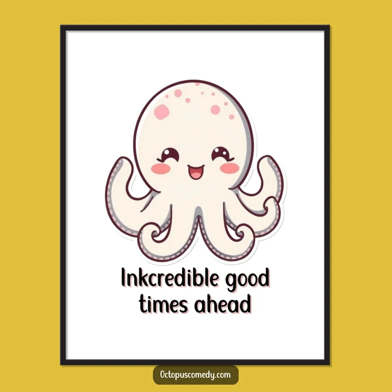 Free Printable Kawaii Octopus Wall Art: Delightful Sparkling Eyes for Your Decor!