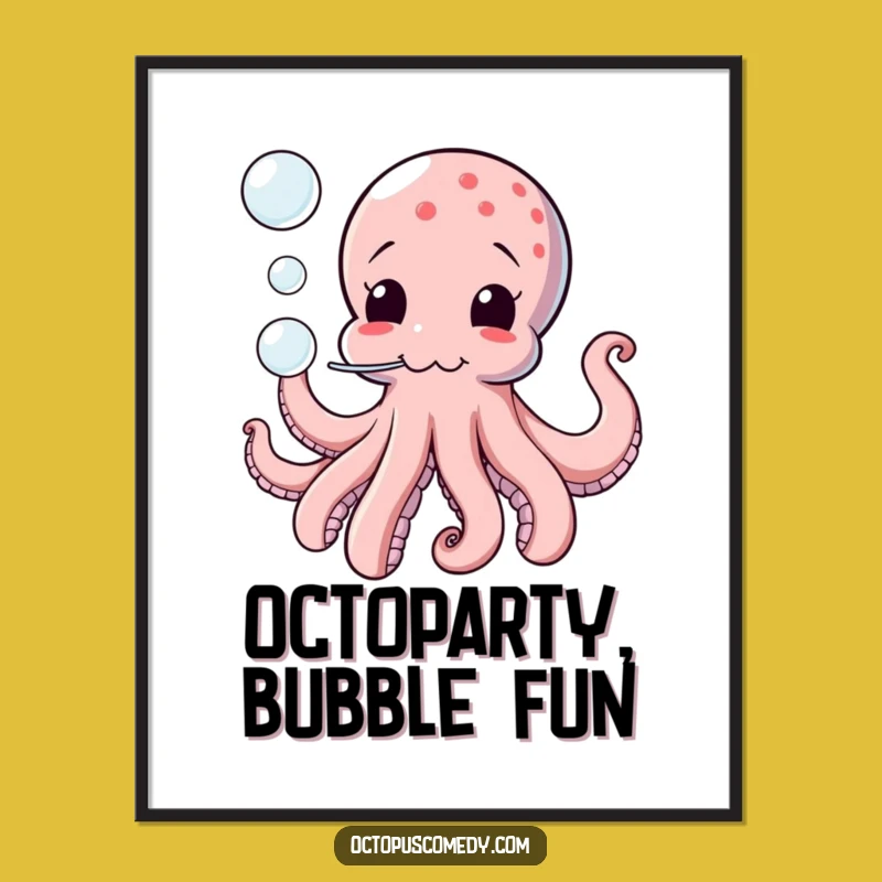 Free Printable Wall Art: Comical Octopus Funny Downloadable Art