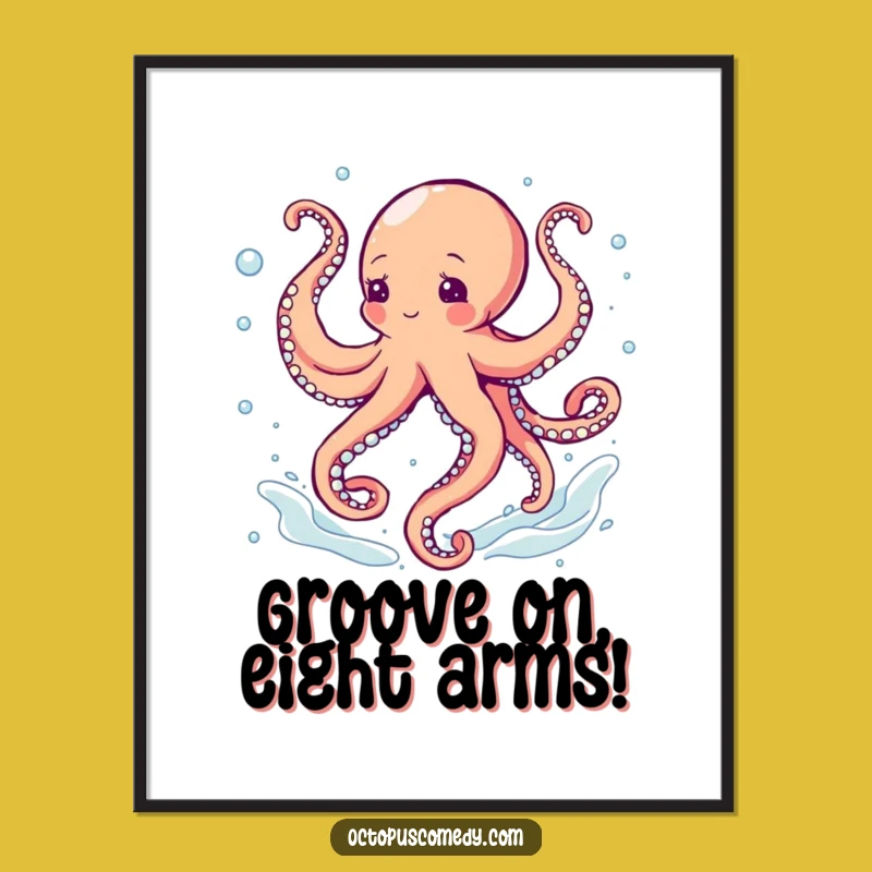 Free Printable Wall Art: Funny Dancing Octopus Downloadable Decor for Joy