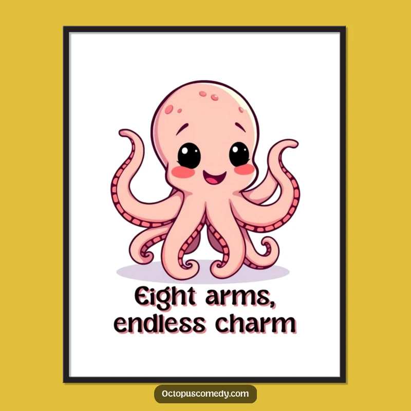 Funny Free Printable Octopus Wall Art - Dancing Tentacles Downloadable Decor