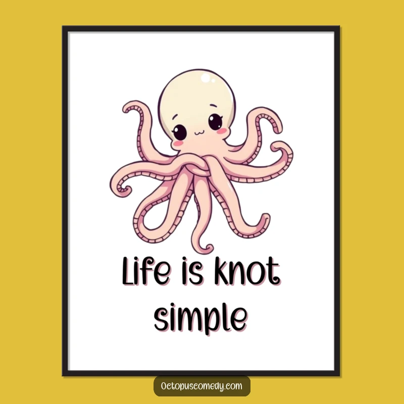 Funny Free Printable Wall Art: Tangled Octopus - Hilarious Downloadable Decor