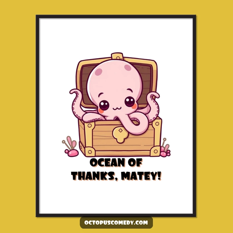 Free Printable Octopus Treasure Wall Art: Funny Downloadable Decor for Quirky Homes