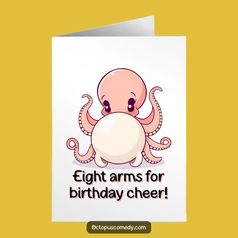 Free Printable Birthday Card: Determined Octopus, Grand DIY Gift!