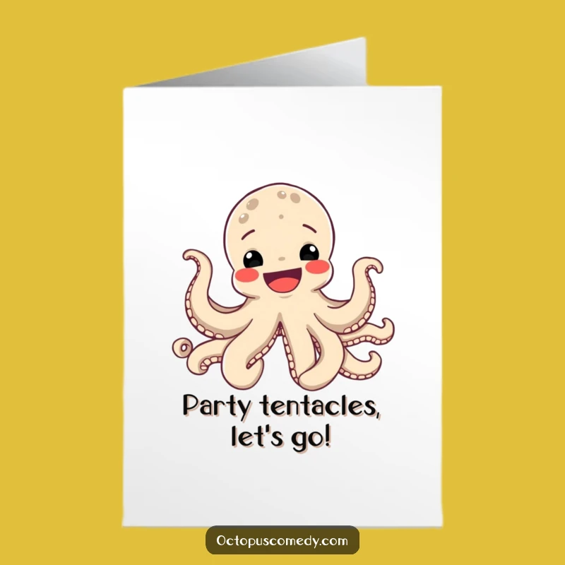 Free Printable Birthday Card: Joyful Octopus - Fun Downloadable Gift!