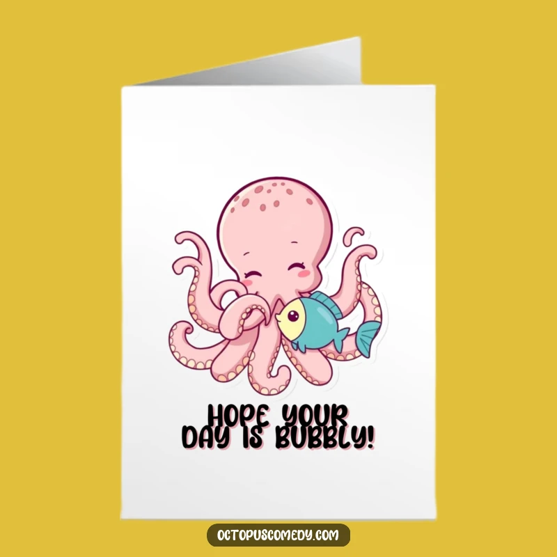 Free Printable Birthday Card: Tickling Octopus for a Giggle-Filled Celebration