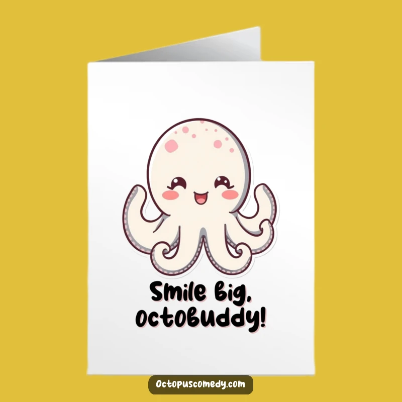 Free Printable Kawaii Octopus Birthday Card: Sparkle with Joyful Smiles!