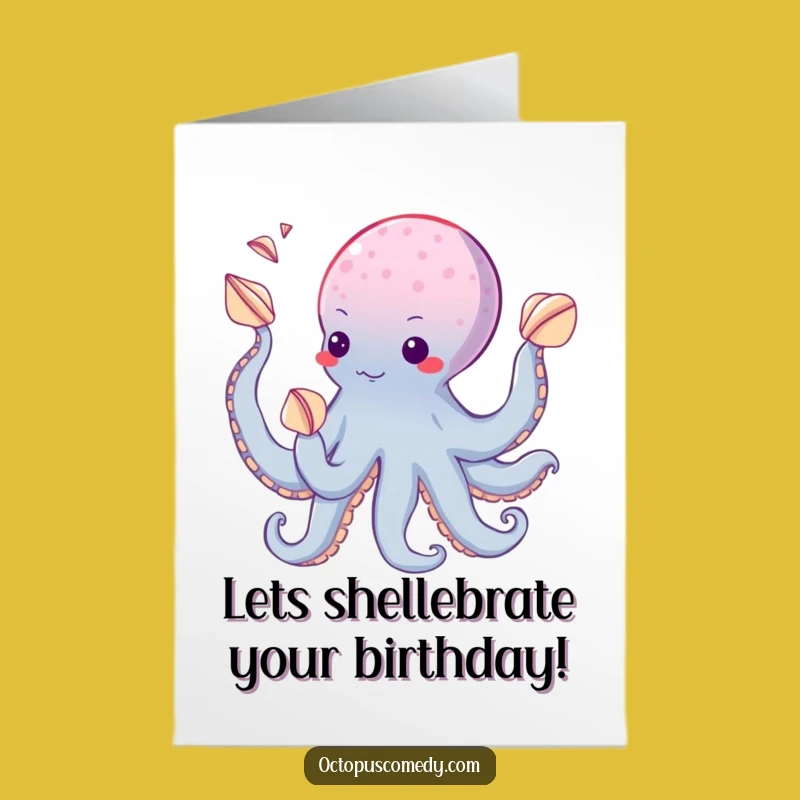 Free Printable Octopus Birthday Card: Juggling Fun for a Joyful Celebration!