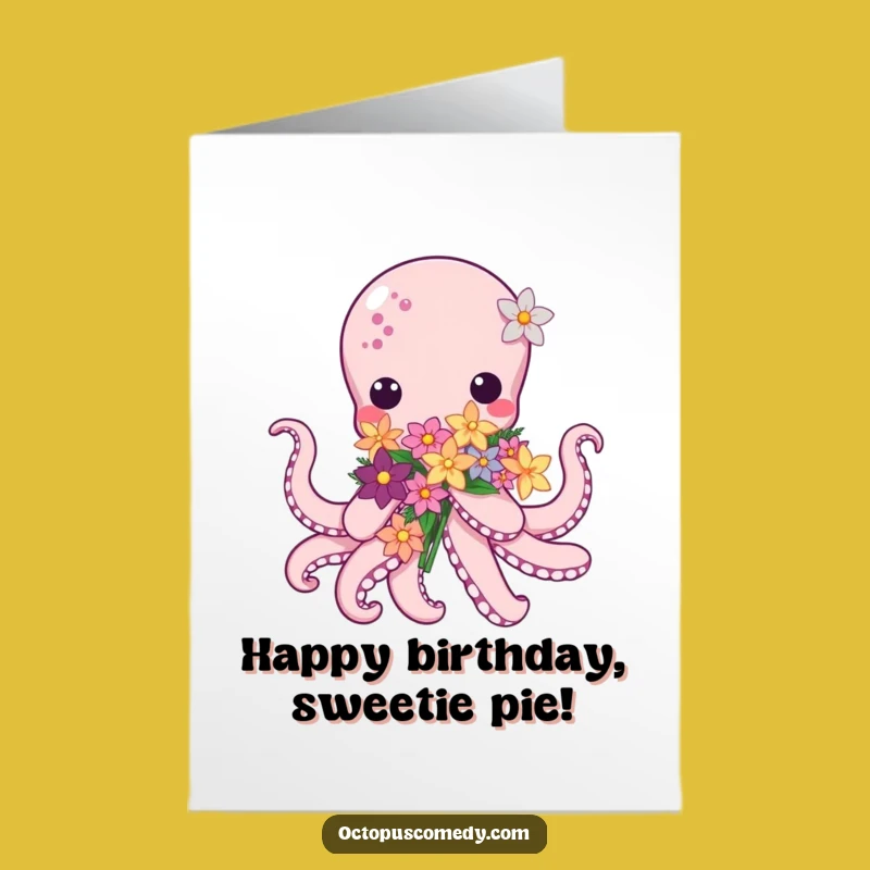 Free Printable Birthday Card: Kawaii Octopus - Sweet & Funny Downloadable Gift!
