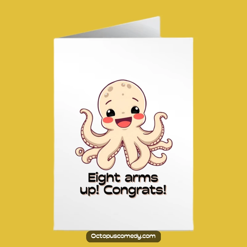Free Printable Congrats Card: Happy Octopus - Festive Downloadable Celebration!