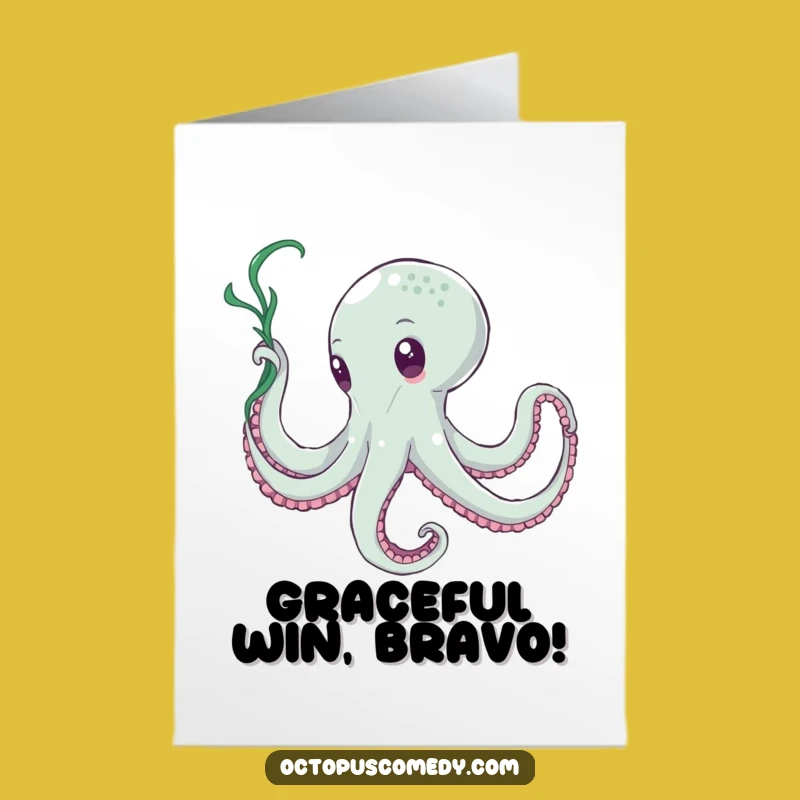 Free Printable Congrats Card: Dancing Octopus - Hilarious Download!
