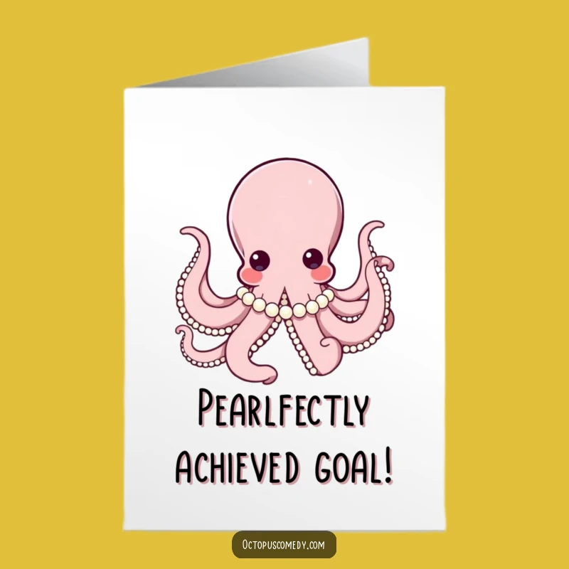 Free Printable Congrats Card: Elegant Octopus for a Glamorous Achievement